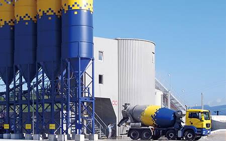 Concrete mixing station construct in Slovakia ,Europe